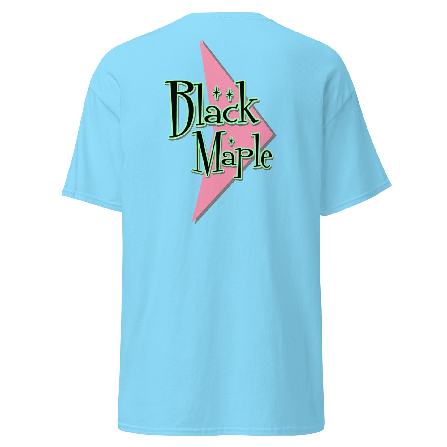 Black Maple - 50s USA Back Print Sky Blue - T-Shirt