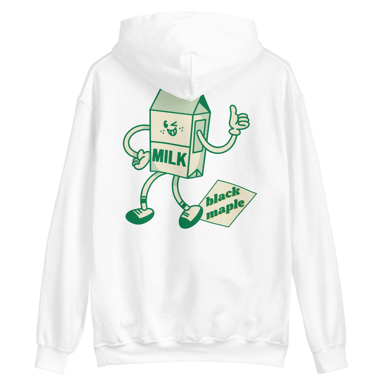 Black Maple - Winking Milk Back Print - Hoodie