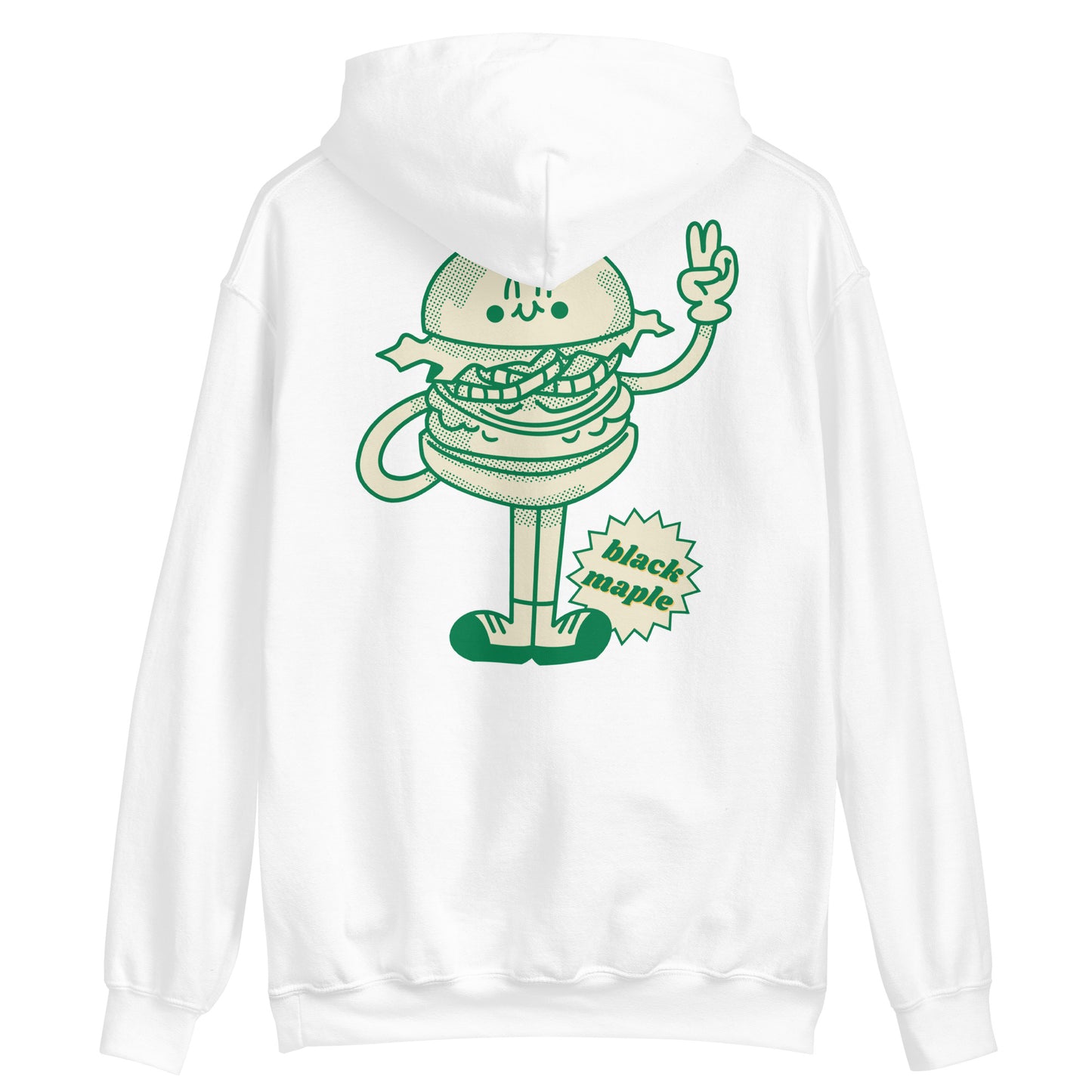Black Maple - Peace Burger Back Print - Hoodie