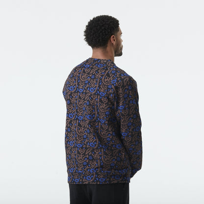 Picture Organic Wakara Mens Crew in Ancolie Print