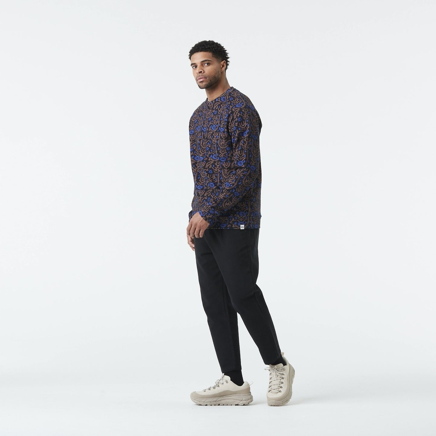 Picture Organic Wakara Mens Crew in Ancolie Print