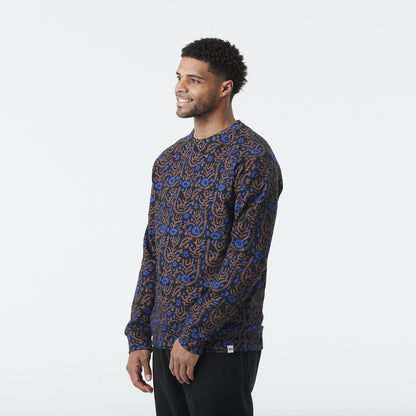 Picture Organic Wakara Mens Crew in Ancolie Print